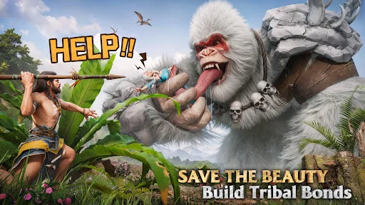 Gameplay screenshot 2 from Savage Survival:Jurassic Isle - Strategy game